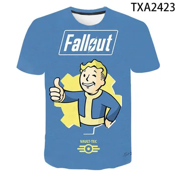 3D Tričko Trezoru Zes Herné Video Hry Fallout 76 2 3 4 Tee Topy, Tričká Muži Ženy Bežné krátke sleeve T-shirt Módne Topy