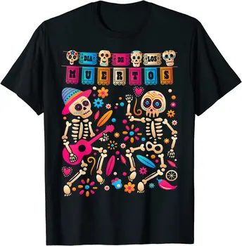 Muži Oblečenie Dia De Los Muertos Deň Mŕtvych Mexickej Kostra Tanec T Shirt Ženy Hombre Estetické Tlačiť T-shirt Camisetas