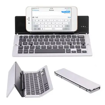 Prenosné Skladacie Bezdrôtová Bluetooth Klávesnica Klávesnica pre iPad, Mobilný Telefón, Tablet Hliníkovej Zliatiny ABS Nabíjateľná Ultra-Tenké
