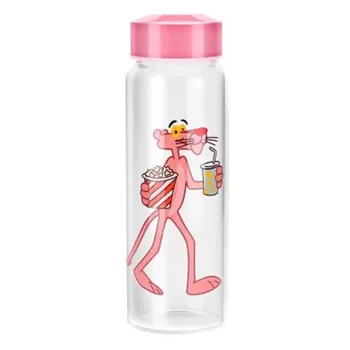 500 ml Fľaša na Vodu sklenená fľaša Módna Pink Panther Pitnej Prenosné Fľaše Fľaša na Vodu pre Kuchynské príslušenstvo
