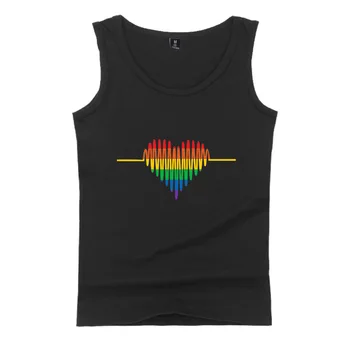 Móda LGBT Milujú mužov tank top LGBT Vlajka fitness tričko bez rukávov Lesbičiek Gay lete vesta LGBT pride tank topy pánske oblečenie