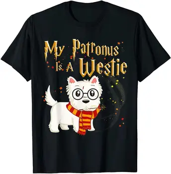 Môj Patronus Je Westie. Vtipné Milovník Psov Vianočný Darček Mens T-Shirt. Letné Bavlna Krátky Rukáv O-Krku Unisex Tričko Nový S-3XL