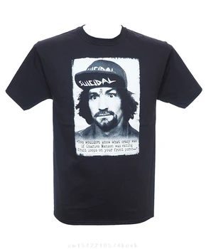 Muži tričko Samovražedné Tendencie Charlie Charles Manson + Coolie (S-3XL) funny t-shirt novinka tričko ženy