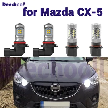deechooll 2 x Canbus Xenónové Biela DRL Svetlá pre Denné svietenie + Hmlové Svetlá LED Žiarovky pre Mazda pre Mazda CX5 CX-5 2013 2014 2015