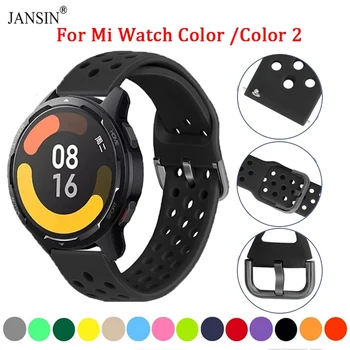 Silikónový Pásik na Zápästie Pre Xiao MI Watch Color 2 Športový Náramok Priedušná Pásmo Mi Watch Color Watchband Nahradenie Correa
