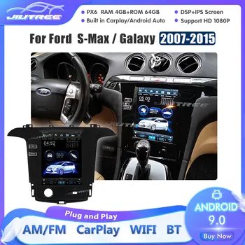 Tesla Android Auta GPS navigácie rádia Pre Ford Smax S-Max a Galaxy Rokov 2007-2015, Auto rádio audio car multimedia player, Stereo