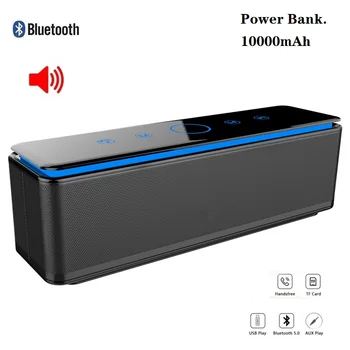 Prenosný Výkonný 26W Bluetooth Reproduktor Bezdrôtový Subwoofer Systém domáceho kina Zvuk Okno Vonkajšie Bezdrôtové Reproduktory,Napájanie Banky