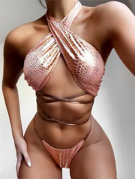 2022 Sexy Brazílske Bikini Push Up Duté Obväz Plavky Ženy Stroj Kapielowy Damskie Mujer Biquini Maio Badpak Dames Femme