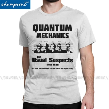 Pánske T-Shirts Kvantovej Mechaniky Vintage Tee Tričko Nikola Tesla Vedy Fyzik, Vynálezca Geek, Blbecek, T Košele Darček
