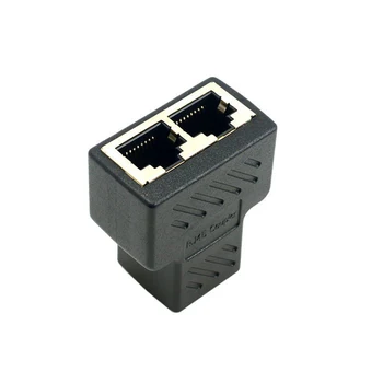Sieť Splitter Dvojitý Kábel 1 a 2 Spôsobom, LAN RJ45 Kábel siete Ethernet Port Splitter Extender Zapojte Konektor pre Adaptér