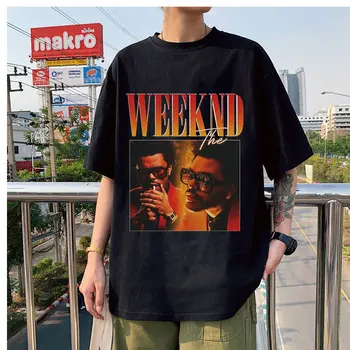 Nové Bavlnené Tričká The Weeknd T-shirt Hot Predaj Harajuku Mužov Streetwear Bežné Nadrozmerná Grafické T-shirts Muž Žena Denne Tees Topy