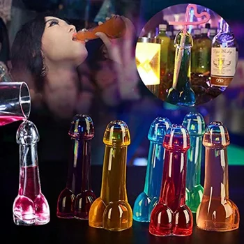 Kreatívne Krištáľové Sklo Pohár Shot Glass Zábavné Genitálny Dick Penis Sklenený Hrnček Šampanské Pohárov Na Whisky Víno Pohár Bar Strany Drinkware