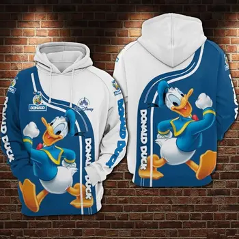 Donald Duck Filmov Disney 1 Cez Tlač 3d Zip Hoodie