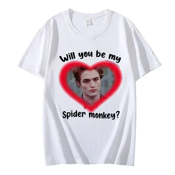 Nový Zábavný Vytlačené T-shirt Edward Cullen Vám Bude Môj Spider Opice Muži Ženy Twilight Sága Film Gotický Tričko Unisex Topy