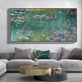 Claude Monet Vody Lotus Plátne Obrazy, Reprodukcie, Impresionistického Plagáty a Vytlačí Wall Art Obraz pre Domáce Dekorácie