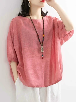 Nové Letné dámske Top Voľné Bežné Bavlnené Obliečky Farbou Polovičný Rukáv T-Shirt Módny Trend Ženy Módne Oblečenie Harajuku
