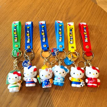 Sanrio Hello Kitty Národnej Šaty Keychain Kawaii Živice Bábika Kľúče od Auta Krúžok Batoh Prívesok Ornamenty, Doplnky pre Dievčatá Darček