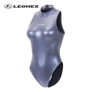 LEOHEX Sexy Matné Čierne Obleky bez Rukávov Kombinézu High Cut jednodielne Plavky Ženy Plavky Japonský plavky