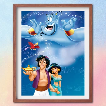 Disney Diamond Maľovanie Aladdin Kreslených Princezná Jasmine Kolo Vŕtať DIY Diamond Výšivky Obrázok Drahokamu Cross Stitch Domov