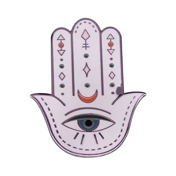 Oko Hamsa Ruky Pin Duchovné Symboly Joga a Meditácia Brošňa Šťastie Ducha Palm-tvarované Amulet Šťastia Odznak