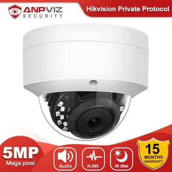 Anpviz 5MP PoE IP Kamera, Vonkajšie Bezpečnostné IR 30 m Nočné Videnie Audio CCTV kamerový Kamery Hikvision Kompatibilné H. 265