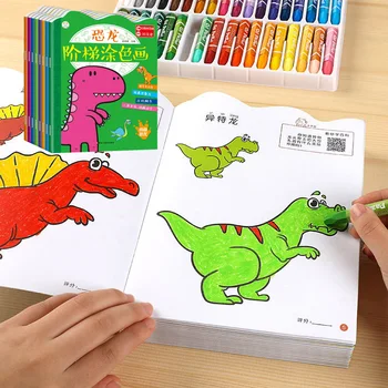 Detské Obrázkové Knihy, Kniha Sfarbenie Škôlky sfarbenie obrázkové knihy dinosaura sfarbenie kniha Sfarbenie knihy Libros Livros