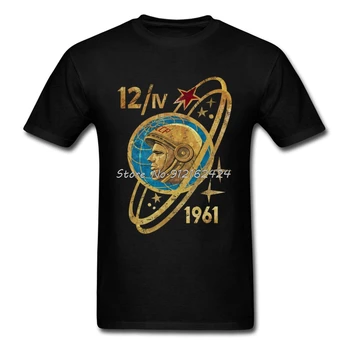 Rusko Astronaut Jurij Gagarin Mužov Tričko CCCP Spaceman Retro Hrdina T-Shirt Pre Mužov Vlastné Tričká Top Kvalitné Bavlnené Tričká