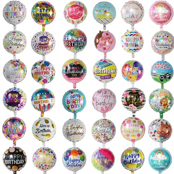 50pcs 18-palcové Koleso Fóliové Balóny Happy Birthday Nafukovacie Fólie Hélium Balóniky, Narodeniny, Party Dekorácie Deti Hračky Vzduchu Globos