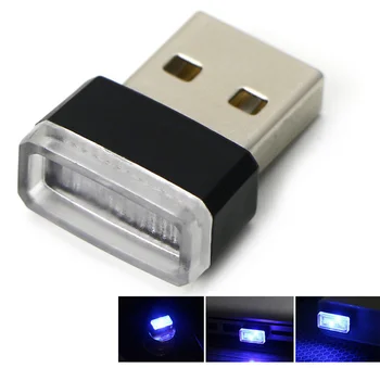 Mini USB LED Auto Svetlo Knihu na Čítanie Auto Interiéru Atmosféru Dekoratívne Svietidlo Núdzové Osvetlenie Prenosné Mobile Power PC Svetlo