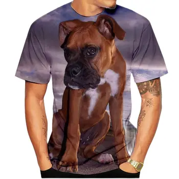 Zviera 3D Print T Shirt Muži/Ženy Mikina Bežné Psa Vzory, T Košele 2022 Najnovšie Populárne Módne Roztomilý Boxer Pes