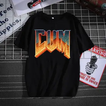 Doom Cum Tričko Retro Graphic Tee Tričko Pre Mužov Čistá bavlna 100% tshirt mužov letné módy Krátky rukáv t-shirt mužov euro veľkosť