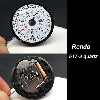 SW Ronda 517 Quartz Dual Kalendár Datewheel 517-3 Batérie všedný deň, Náhradné Diely, Príslušenstvo pre Náramkové hodinky