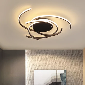 Ohľadu na to, Čierna Ideálne Povrchovú montáž moderné led Stropné Svietidlá pre obývacej izby, Spálne, Hliníkové Biele AC85-265V Stropné Lampy
