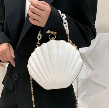Európske a Americké Fashion Reťazca Shell Taška Prenosné Osobné Malá Taška Vytlačené Ramenný Messenger Žena Taška 2021 Nové