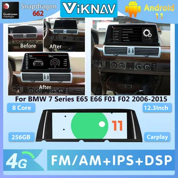 12.3 PALCOVÝ Android 11 autorádia Pre BMW 7 Series E65 E66 F01 F02 2006-2015 EVO CIC NBT GPS Navigácie DVD Multimediálny Prehrávač 2din