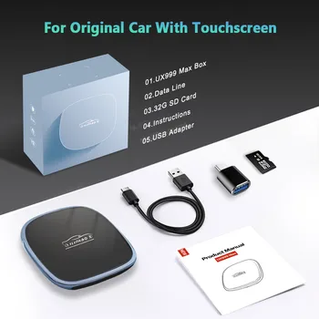 Android Auto Wireless Apple Carplay UX999Max Youtube Navigáciu Upgrade Carplay Ai Box Netflix Pre Kia VW Ford Benz