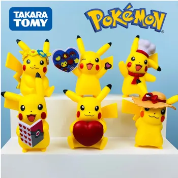 Nový 6 Štýlov Pokémon Pikachu Charmander Psyduck Squirtle Jigglypuff Bulbasaur Kawaii Anime Postavy Hračky Model Pokémon Deti Darček