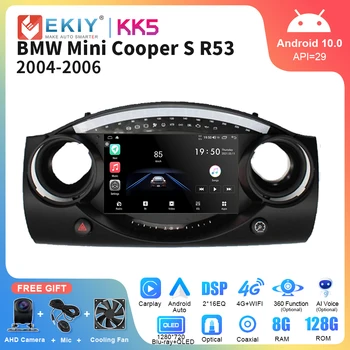 EKIY KK5 Android Auto Auto Rádia Pre BMW Mini Cooper S R53 2004 - 2006 QLED Multimediálny Prehrávač Videa, Bluetooth, USB Carplay Stereo