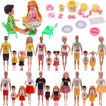 Kelly Family Bábiky Oblečenie Nábytok Mini Kuchyne Potravín Simulácia Hračky Pre 11.8 Palcový Barbies,4 Palcový Krásne Bábiky,Hračky, Doplnky