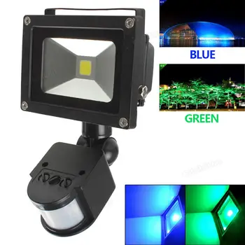 Nepremokavé 20W LED Flood Light s PIR Infračervené Telo, Pohybový Senzor Povodňových Lampa AC85-265V Zelená / Modrá / Teplý/ Biele Svetlo