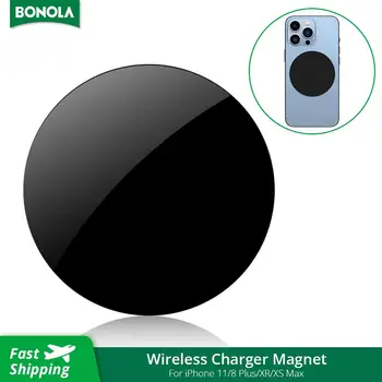 Magnetické Plechu Nálepky Krúžky Magnetické Bezdrôtovú Nabíjačku Auto, Mobilný Telefón Majiteľa Železa List Pre iPhone 11/8 Plus/XR/XS Max