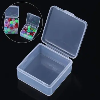 1Pcs Malé Jasné, Plastové Korálky Úložný Box Malé Položky Remesiel Hardvéru Úložný Kontajner Prípade Užitočné Transparentné Pilulku Čip Box