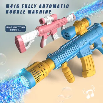 Gatling Bublina Stroj pre Deti Automatické Bazooka Bubliny Zbraň vtip Farba Svetla Elektrické Mydlová Bublina Maker, Hračky Pre Deti,