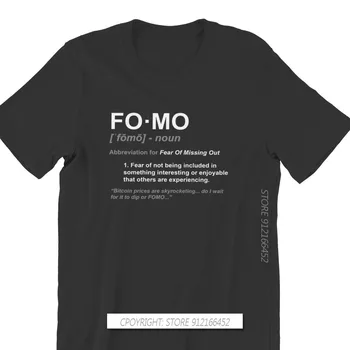 FOMO Tričko Pre Mužov Bitcoin Cryptocurrency Baníkov Meme Oblečenie Štýl Tričko Pohodlné Tlač Voľné