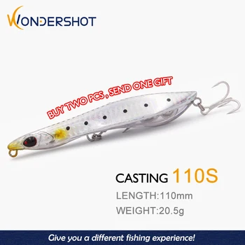 Wondershot D10 Vysokej Kvality Ťažké, Umelé Návnady Ceruzka Rybárske Lure Wobblers 110 mm 20.5 g Potopenie Rybárske Náčinie Hlbokej Vody