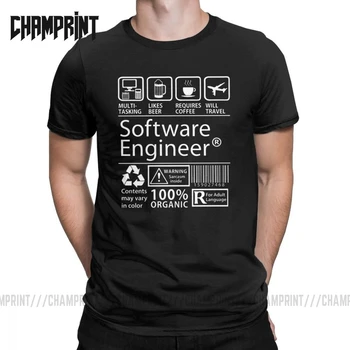 Softvérový Inžinier Programovanie T-Shirt Mužov Jesť, Spať Kód Zopakujte Programátor, Vývojár Úžasné Bavlna Tees Tričko Plus Veľkosť Topy