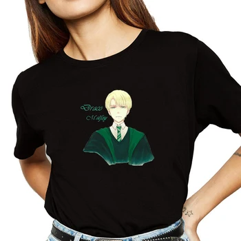 Estetické Odznak Slytherin Tlač Harajuku Top dámske tričko Bežné dámy základné O-golier, Krátke Rukávy T-shirts Dievča,Drop Ship