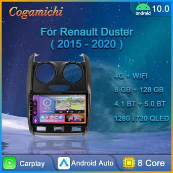 Android 10 autorádia Pre Renault Duster 2015 2016 2017 2018 2019 2020 Multimidia Prehrávač, GPS Navigáciu Carplay 2DIN Dotykový Displej