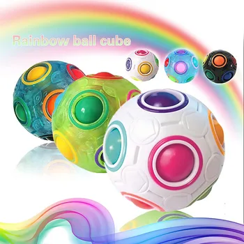Deti Fidget Hračky Rainbow Loptu Autizmus Vetrací Otvor, Magic Cube Pre Dospelých Dekompresný Bublina Relaxačná Hračka Proti Úzkosti Zmyslové Hračky