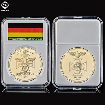 1871 Deutsche ríšskou bankou Zlaté Mince nemecký Orol Kríž Zberu Mince W/ PCCB Displej
